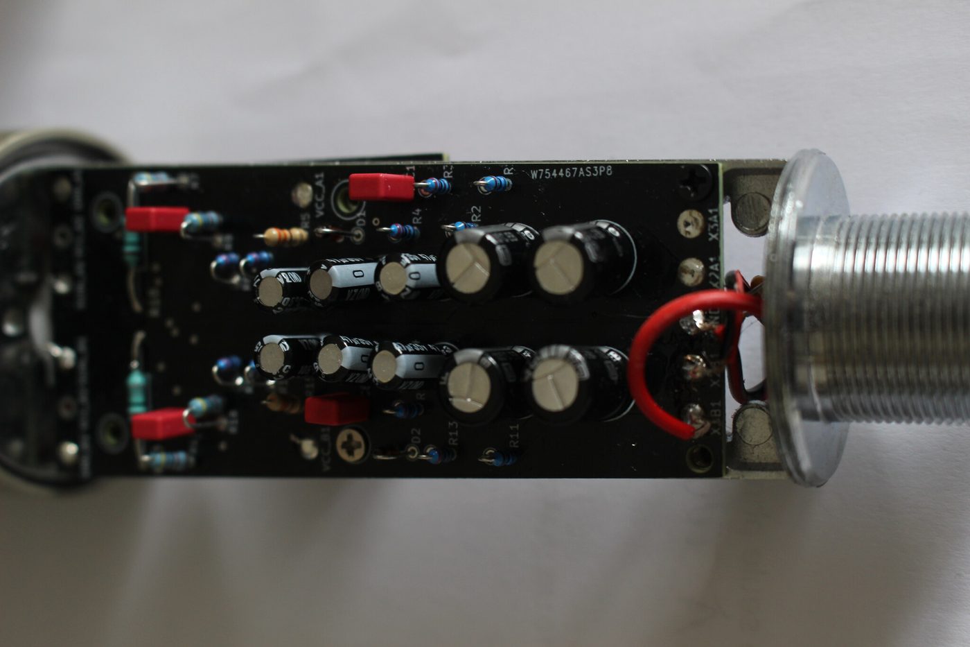 The preamp installed in the mic body