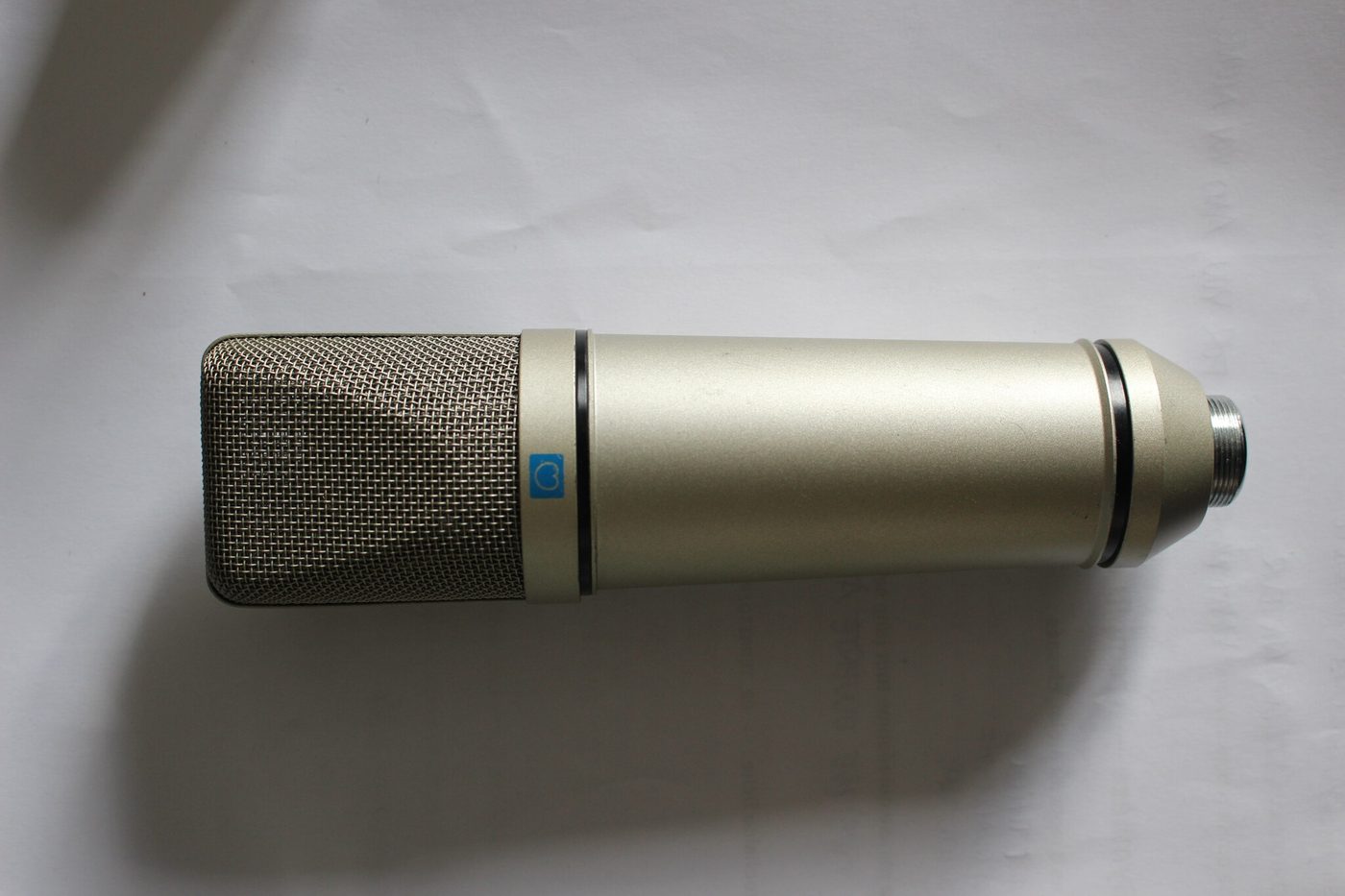 The assembled prototype, on a stand